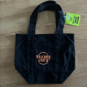 Trader Joe's Black mini Tote Bag